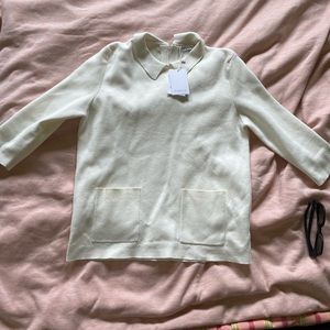 Frnch Brand Collared sweater material shirt